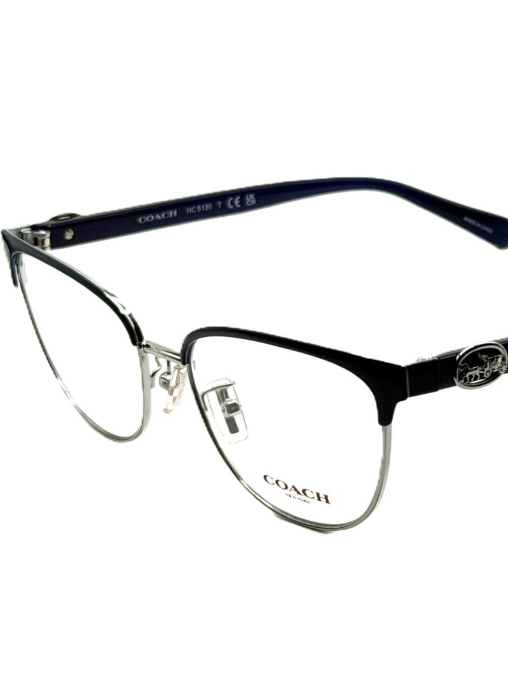 COACH HC 5130 9388 Navy/Shiny Silver Women Eyeglasses 53mm 17 140